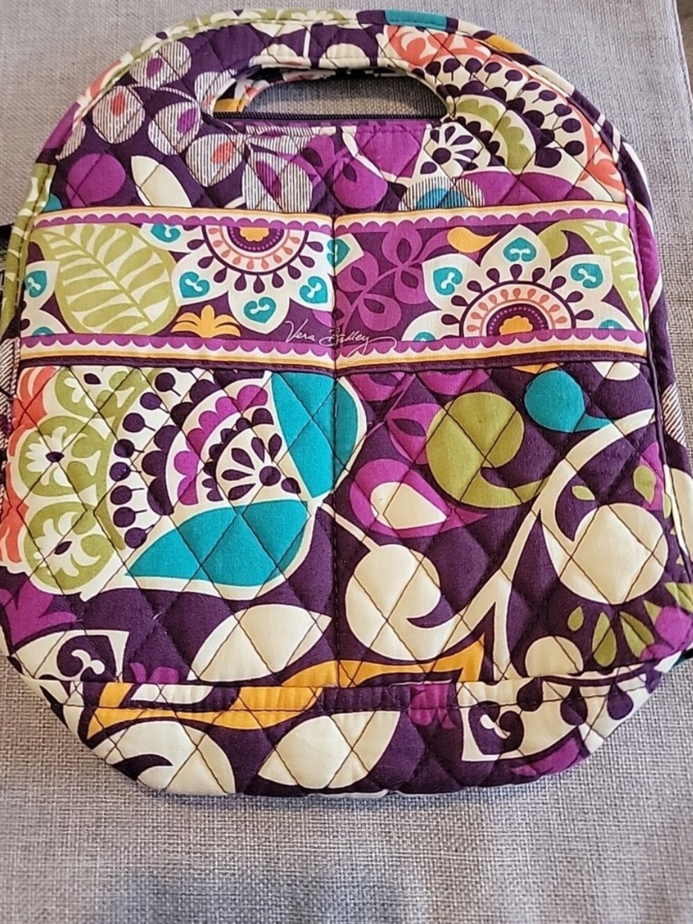 Vera Bradley Lunch Bunch insulated lunch bag in the retired Plum Crazy